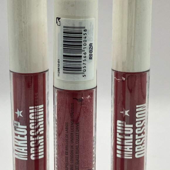 Makeup Obsession Lip Gloss 0.17 fl oz Pink Mauve Gloss Shine Brillo de Labio New - Picture 5 of 7